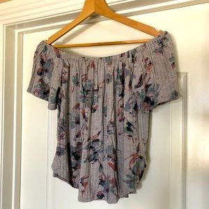 One Clothing Off the Shoulder Floral Top